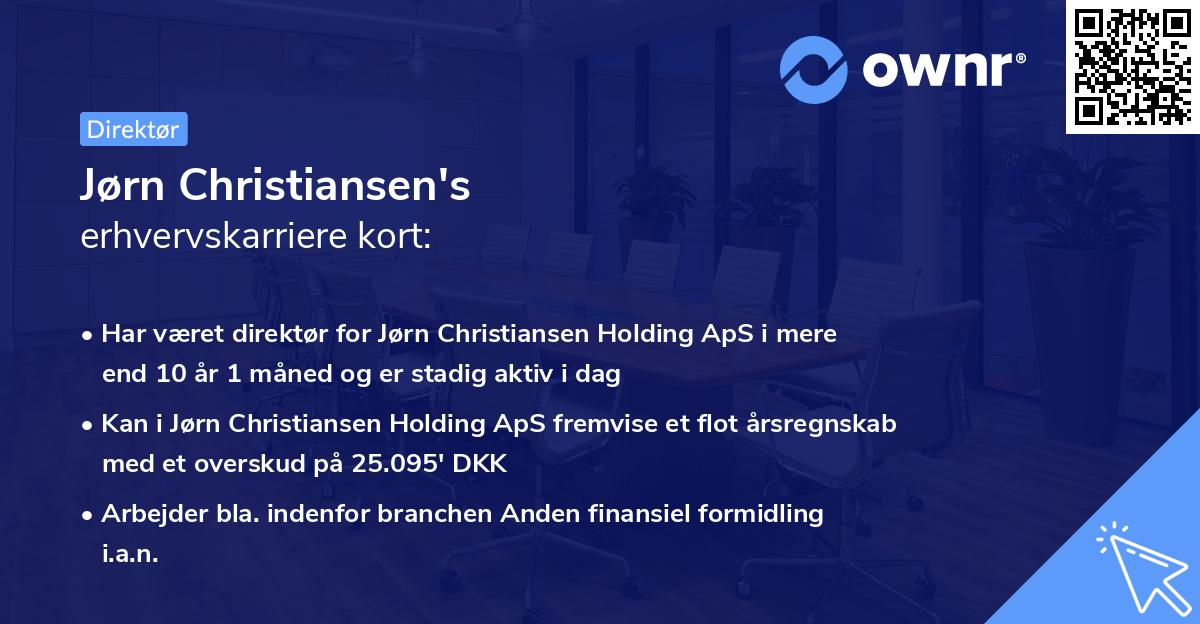 Jørn Christiansen's erhvervskarriere kort