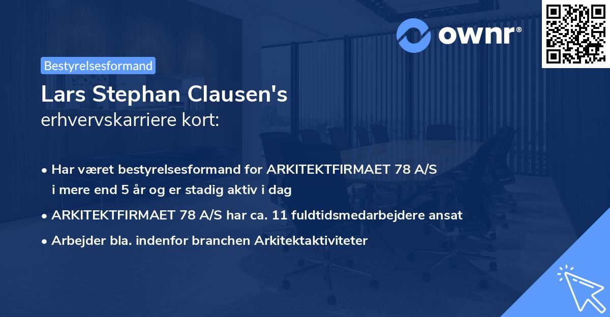 Lars Stephan Clausen's erhvervskarriere kort