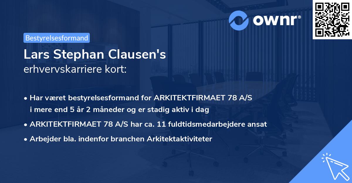 Lars Stephan Clausen's erhvervskarriere kort