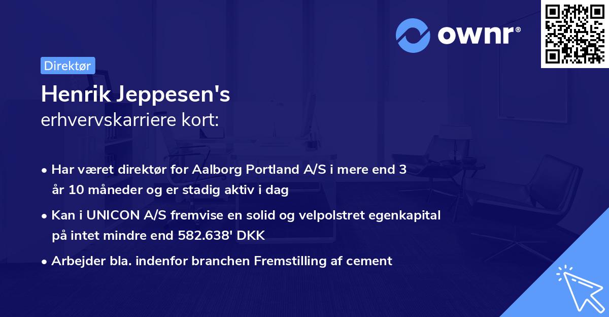 Henrik Jeppesen's erhvervskarriere kort