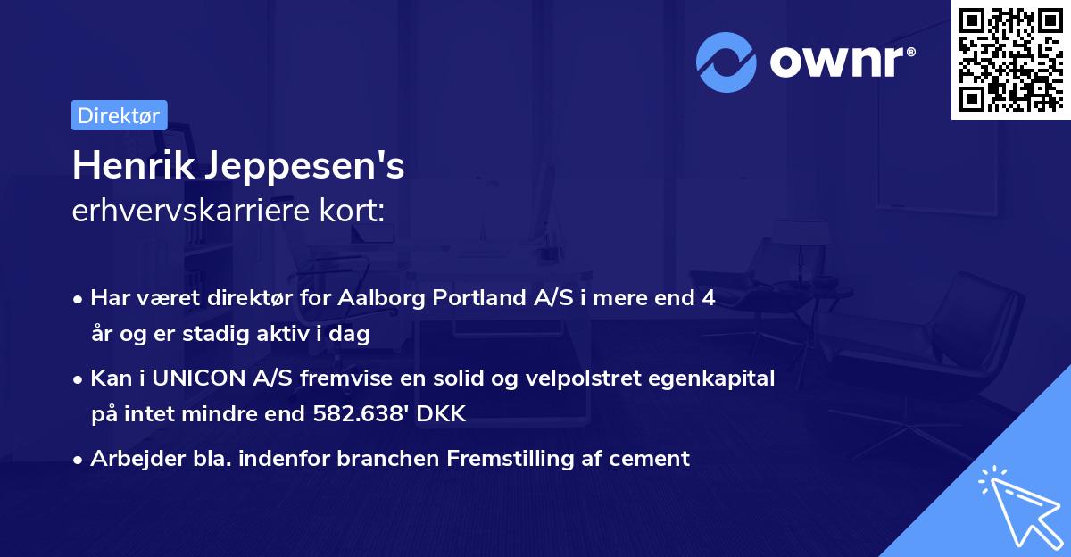 Henrik Jeppesen's erhvervskarriere kort