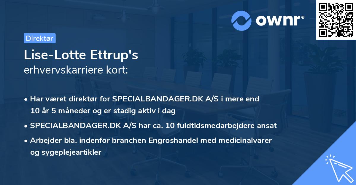 Lise-Lotte Ettrup's erhvervskarriere kort