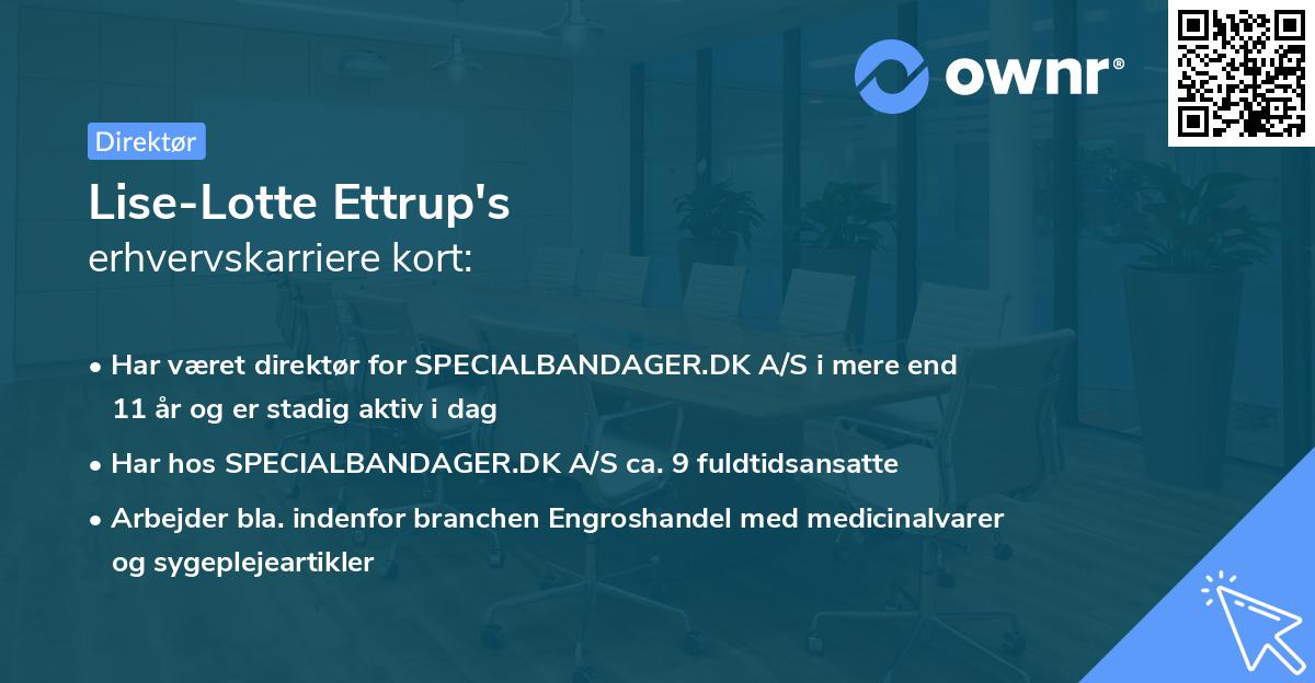 Lise-Lotte Ettrup's erhvervskarriere kort