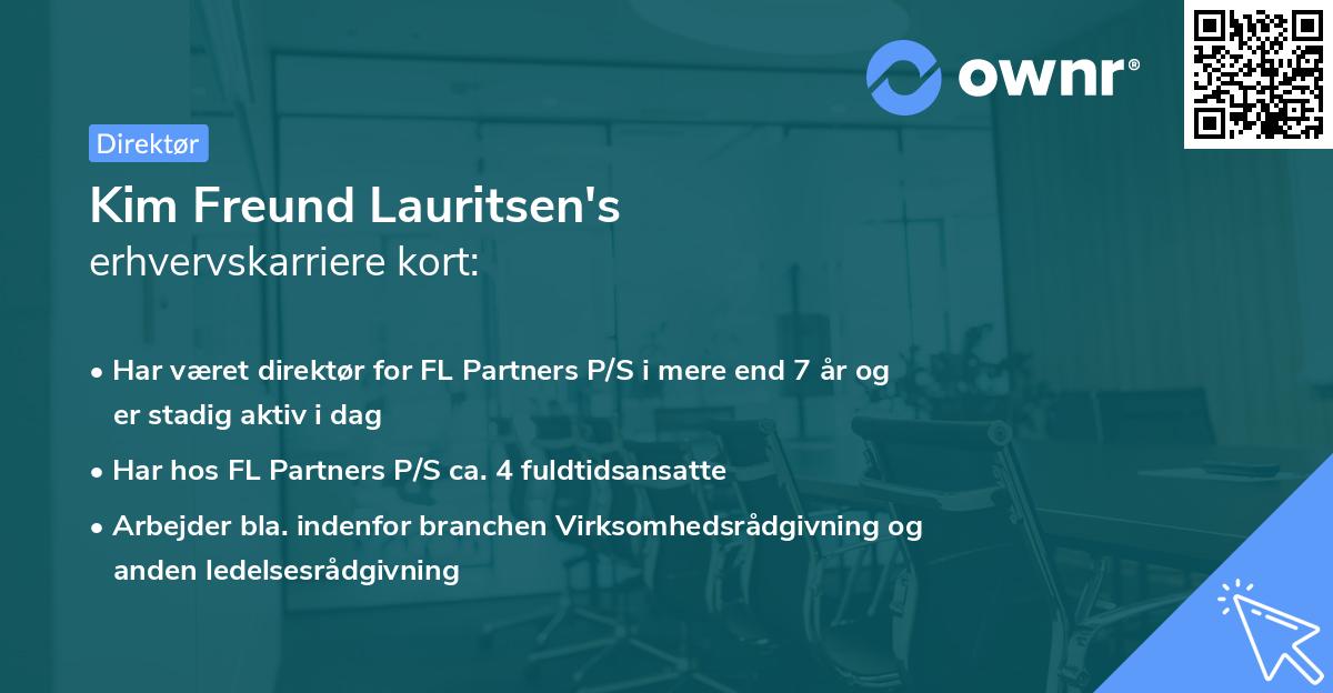Kim Freund Lauritsen's erhvervskarriere kort