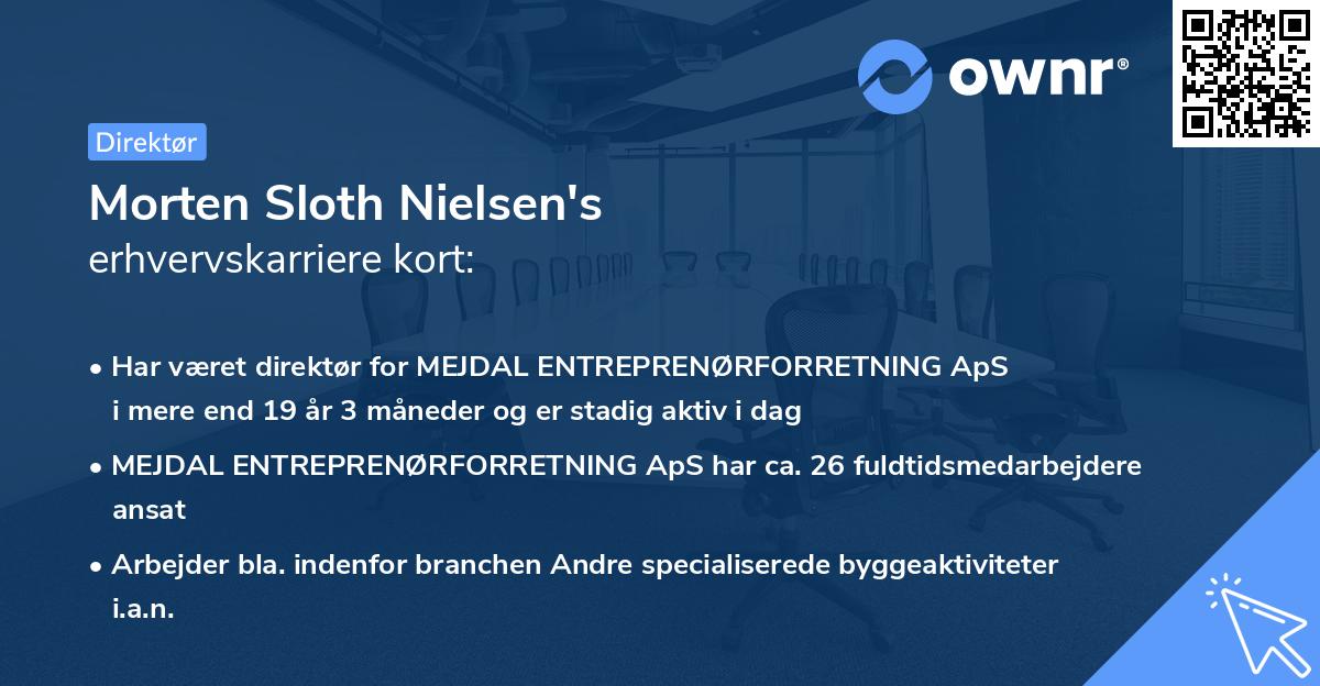 Morten Sloth Nielsen's erhvervskarriere kort