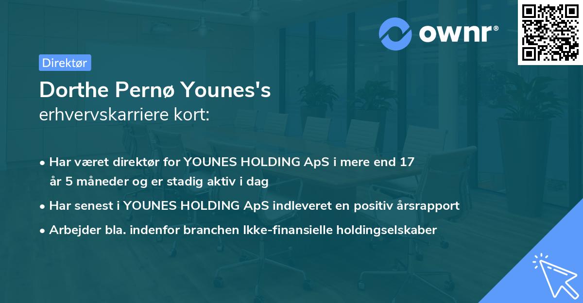 Dorthe Pernø Younes's erhvervskarriere kort