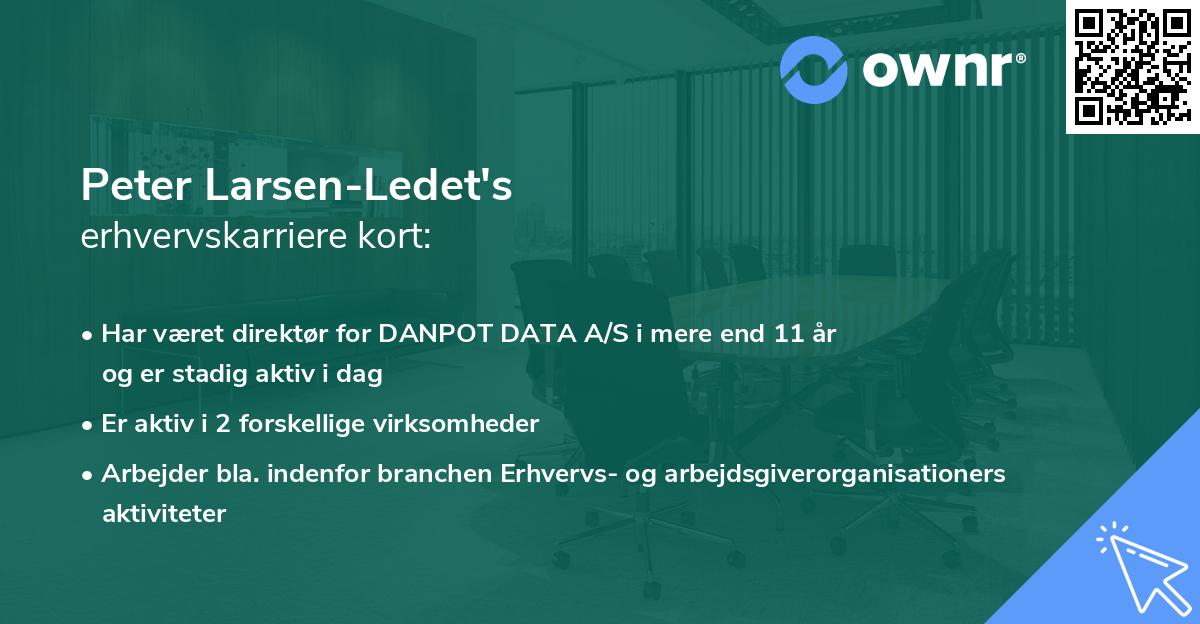 Peter Larsen-Ledet's erhvervskarriere kort