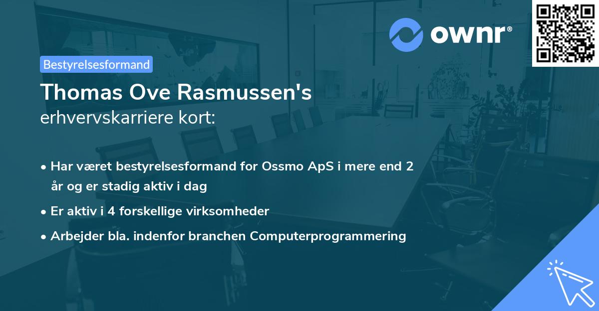 Thomas Ove Rasmussen's erhvervskarriere kort
