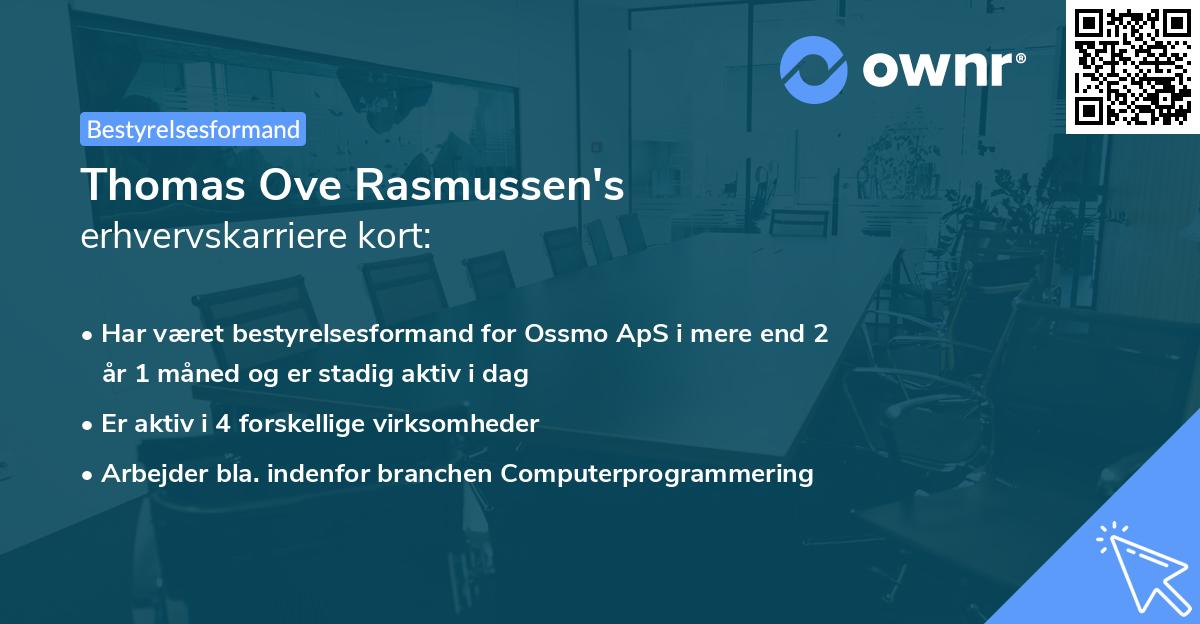 Thomas Ove Rasmussen's erhvervskarriere kort
