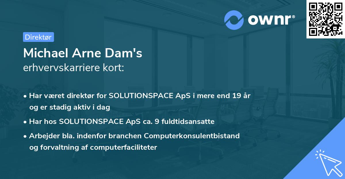 Michael Arne Dam's erhvervskarriere kort