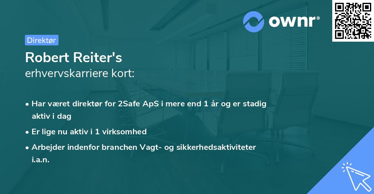 Robert Reiter's erhvervskarriere kort