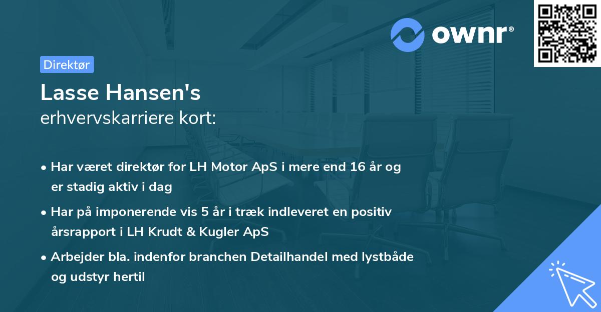Lasse Hansen's erhvervskarriere kort