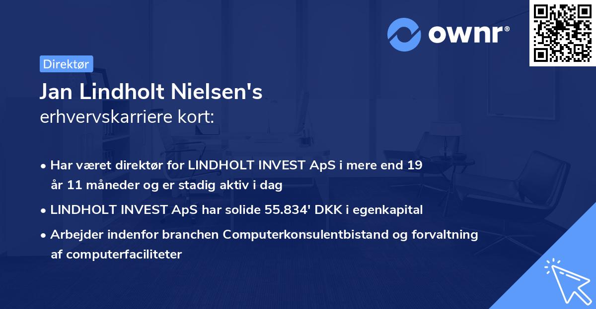 Jan Lindholt Nielsen's erhvervskarriere kort