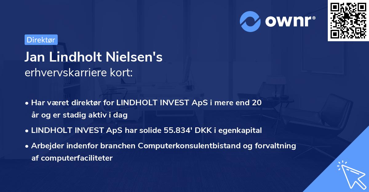 Jan Lindholt Nielsen's erhvervskarriere kort