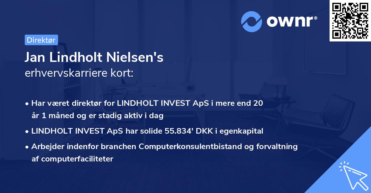 Jan Lindholt Nielsen's erhvervskarriere kort