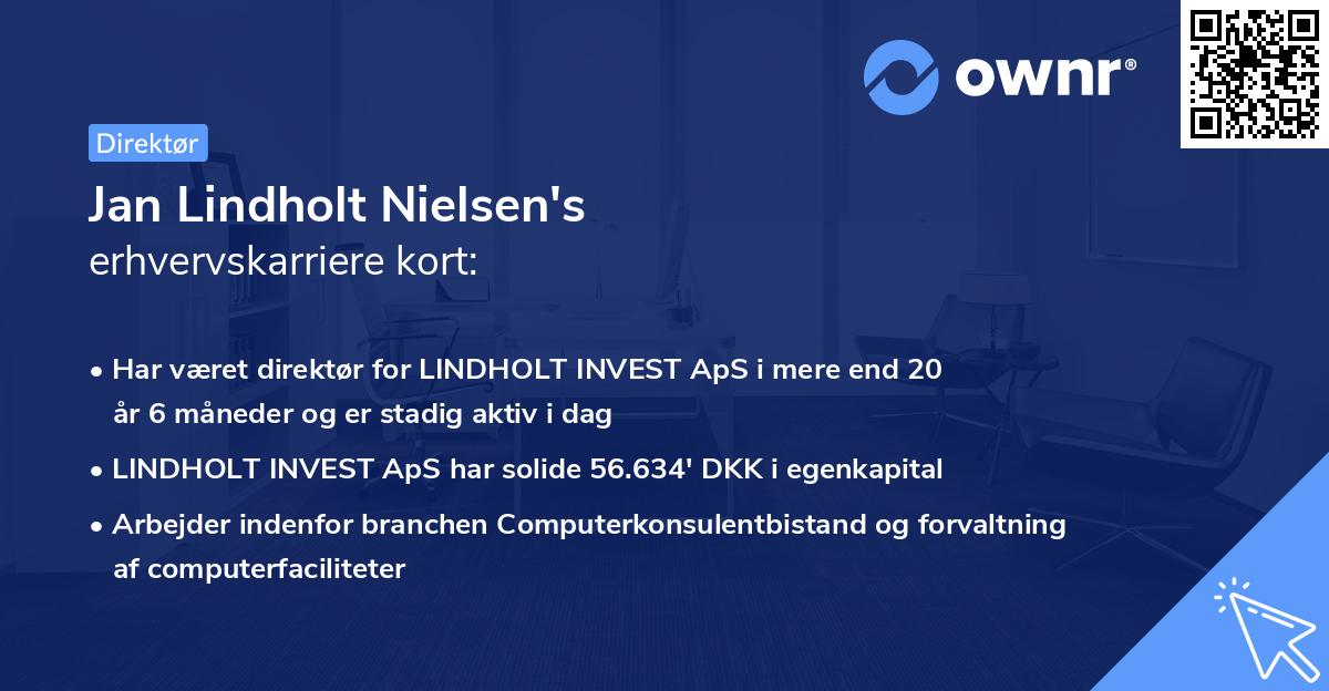 Jan Lindholt Nielsen's erhvervskarriere kort