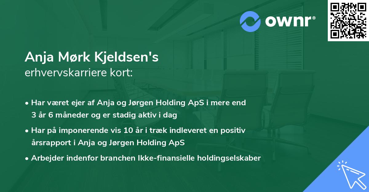 Anja Mørk Kjeldsen's erhvervskarriere kort