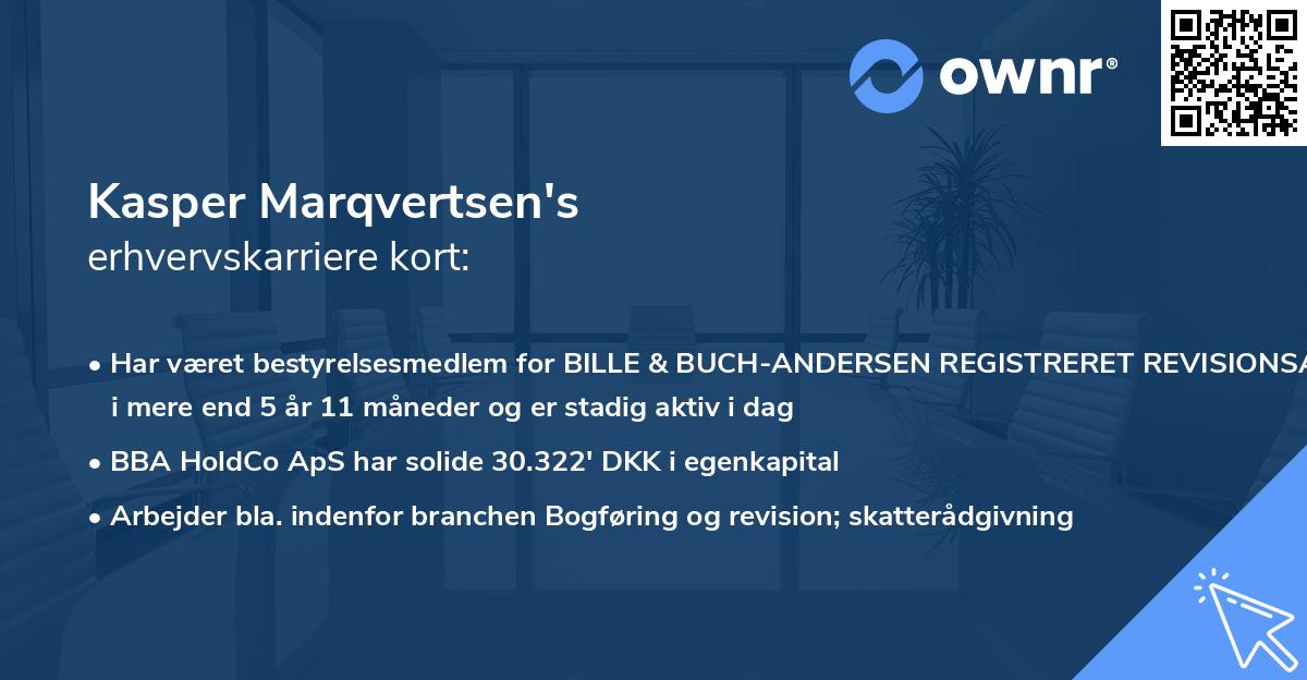 Kasper Marqvertsen's erhvervskarriere kort