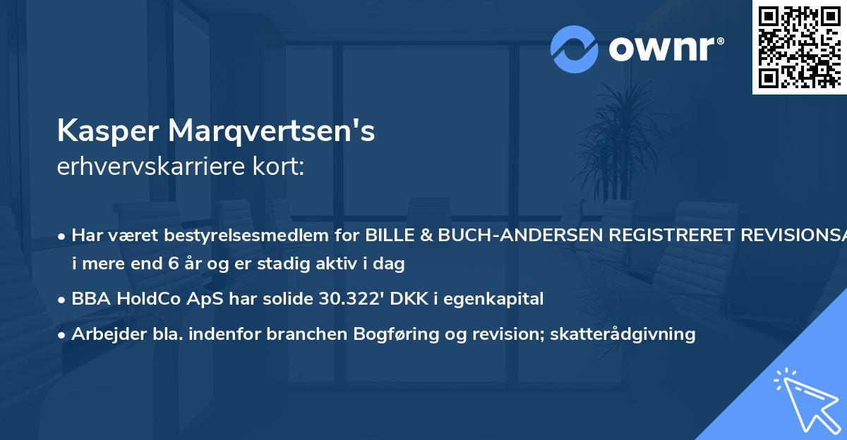Kasper Marqvertsen's erhvervskarriere kort