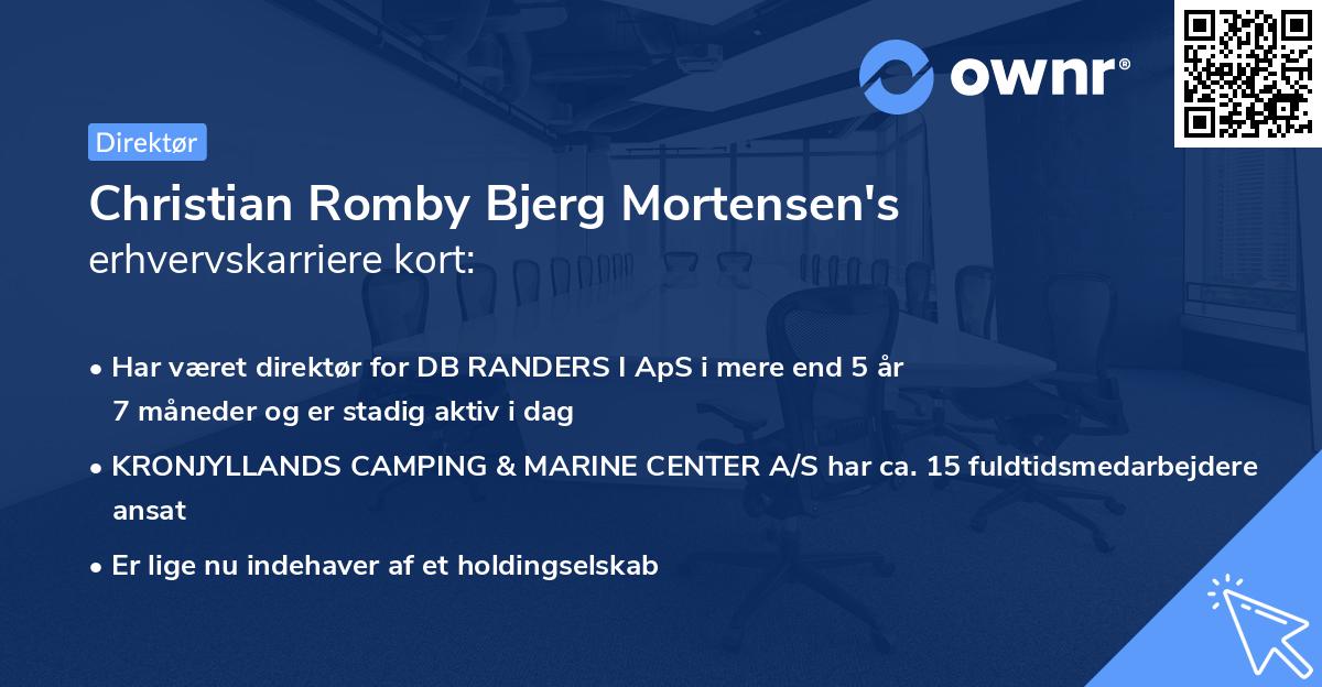 Christian Romby Bjerg Mortensen's erhvervskarriere kort