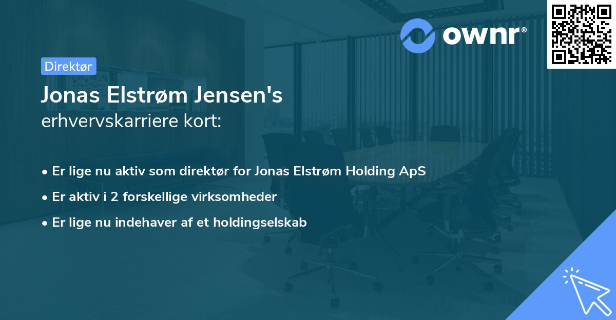 Jonas Elstrøm Jensen's erhvervskarriere kort