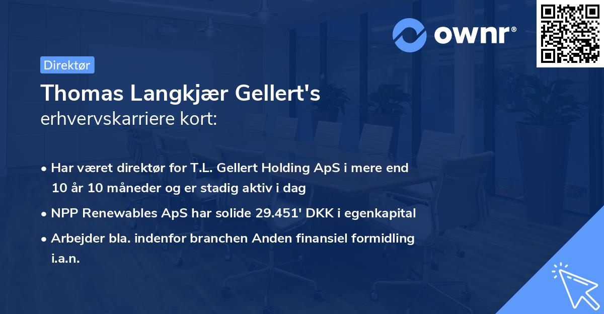 Thomas Langkjær Gellert's erhvervskarriere kort