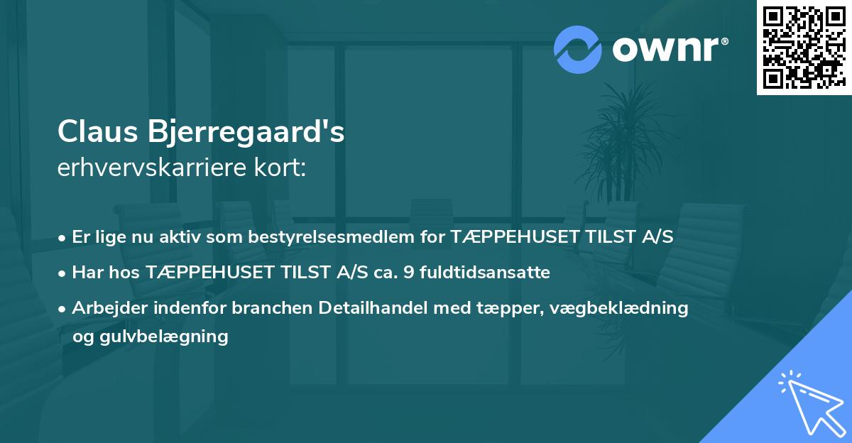 Claus Bjerregaard's erhvervskarriere kort