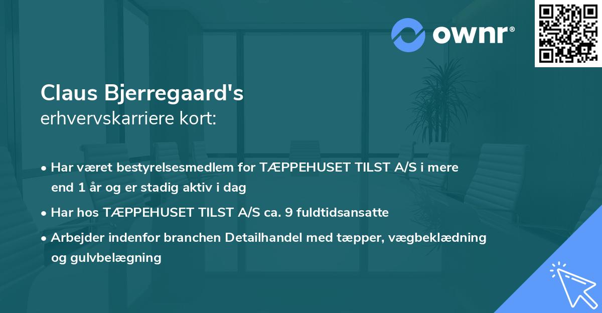 Claus Bjerregaard's erhvervskarriere kort