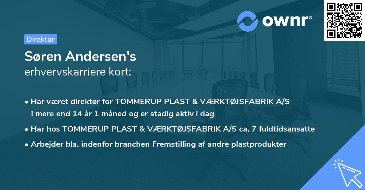 Søren Andersen's erhvervskarriere kort