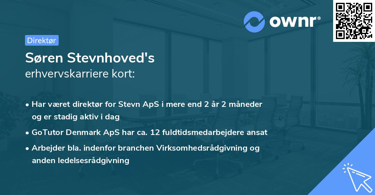 Søren Stevnhoved's erhvervskarriere kort