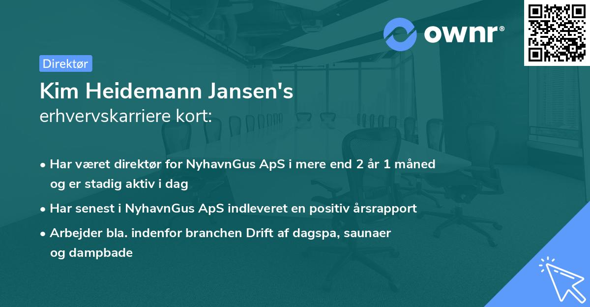 Kim Heidemann Jansen's erhvervskarriere kort