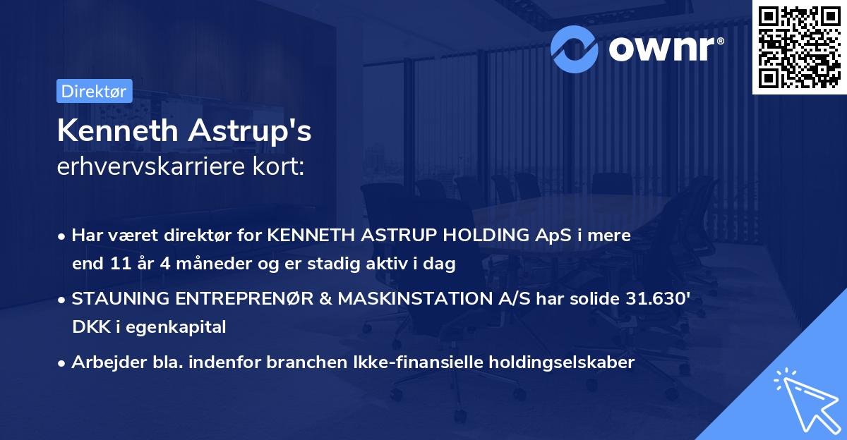 Kenneth Astrup's erhvervskarriere kort