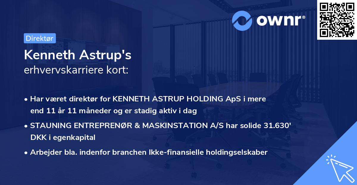 Kenneth Astrup's erhvervskarriere kort