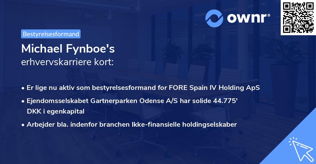 Michael Fynboe's erhvervskarriere kort