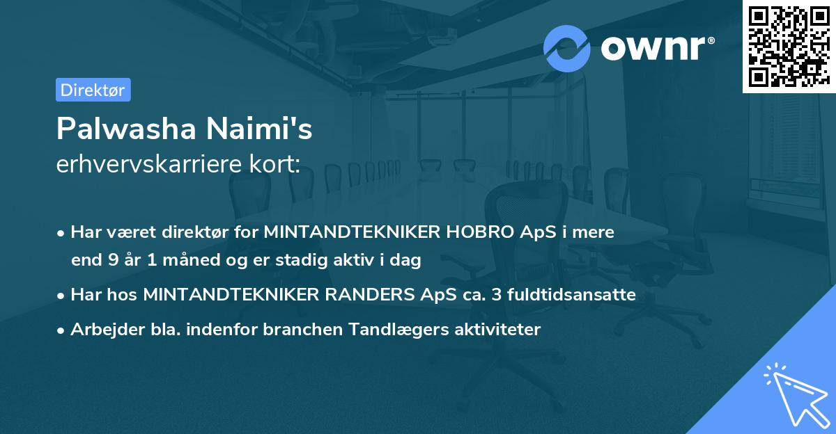 Palwasha Naimi's erhvervskarriere kort