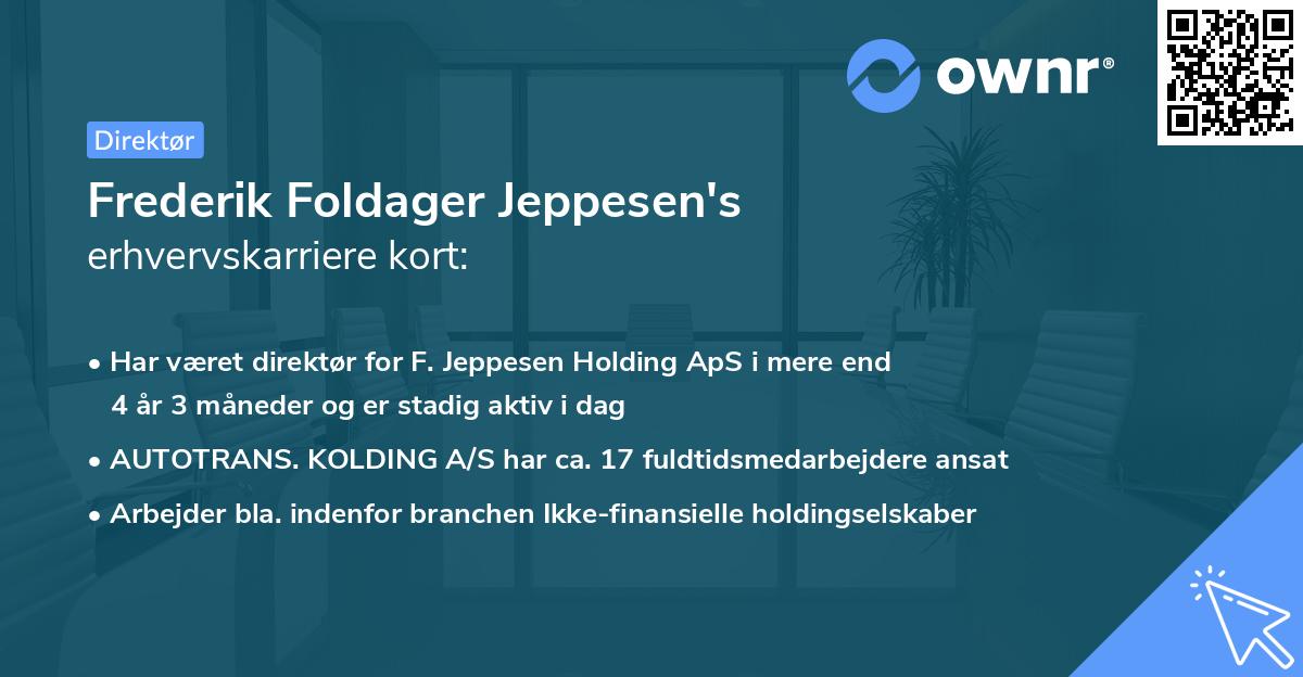Frederik Foldager Jeppesen's erhvervskarriere kort