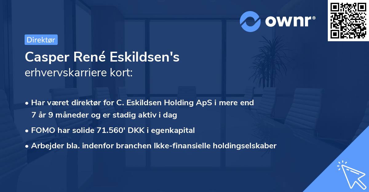Casper René Eskildsen's erhvervskarriere kort