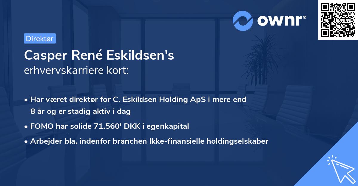 Casper René Eskildsen's erhvervskarriere kort