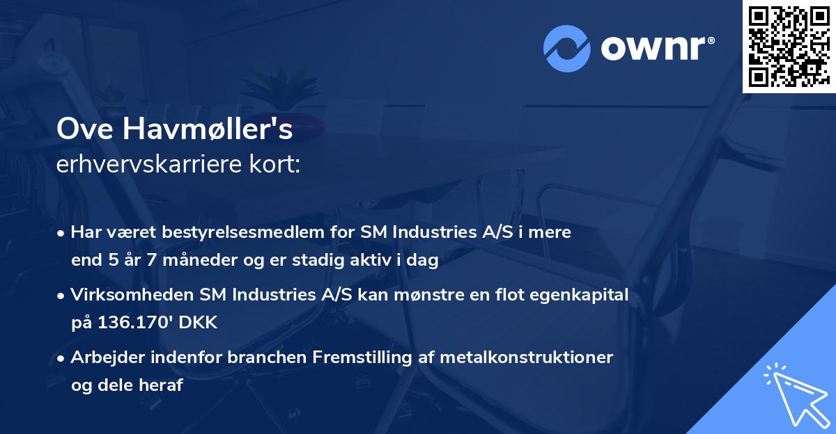 Ove Havmøller's erhvervskarriere kort