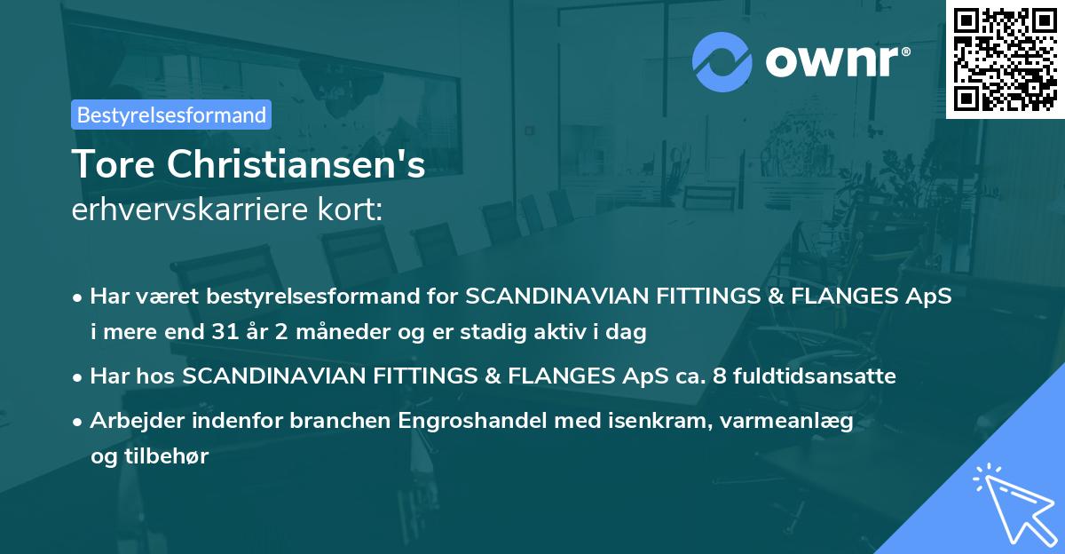 Tore Christiansen's erhvervskarriere kort