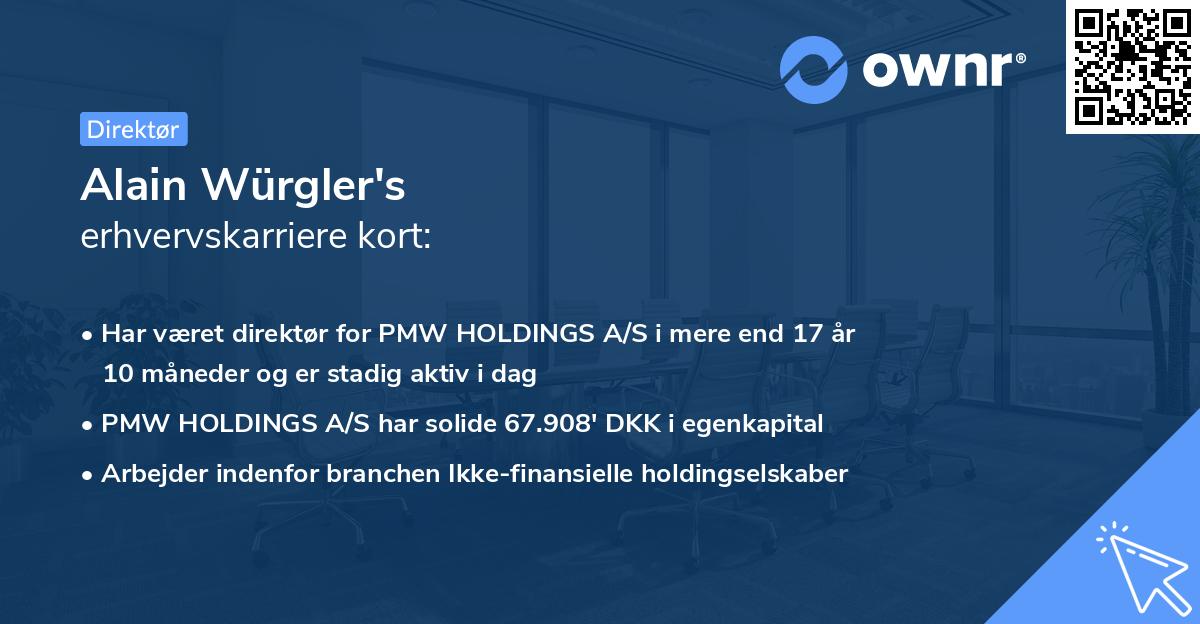 Alain Würgler's erhvervskarriere kort