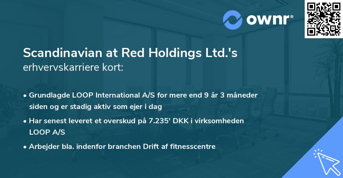 Scandinavian at Red Holdings Ltd.'s erhvervskarriere kort