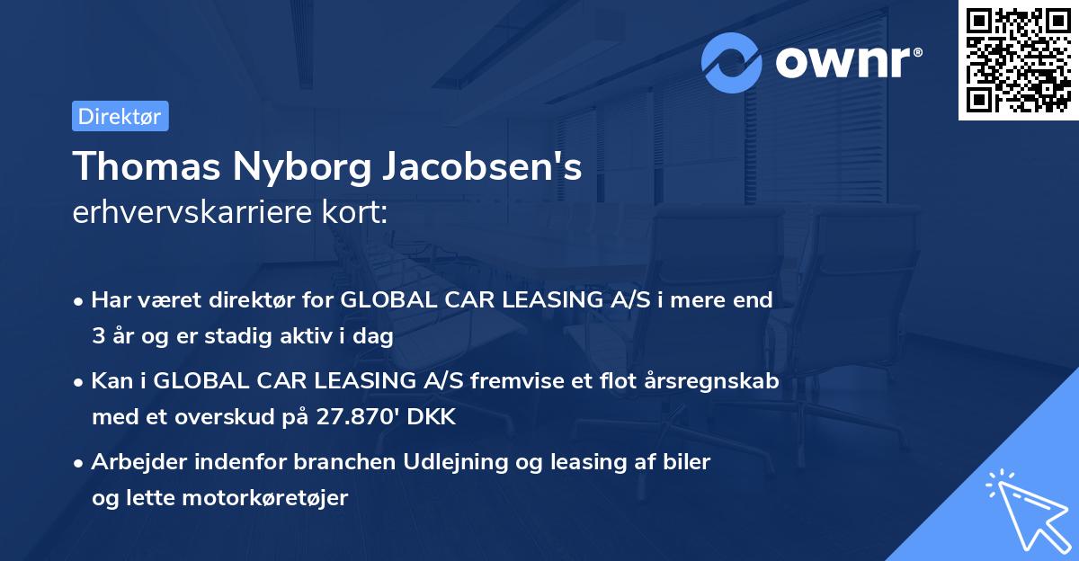 Thomas Nyborg Jacobsen's erhvervskarriere kort