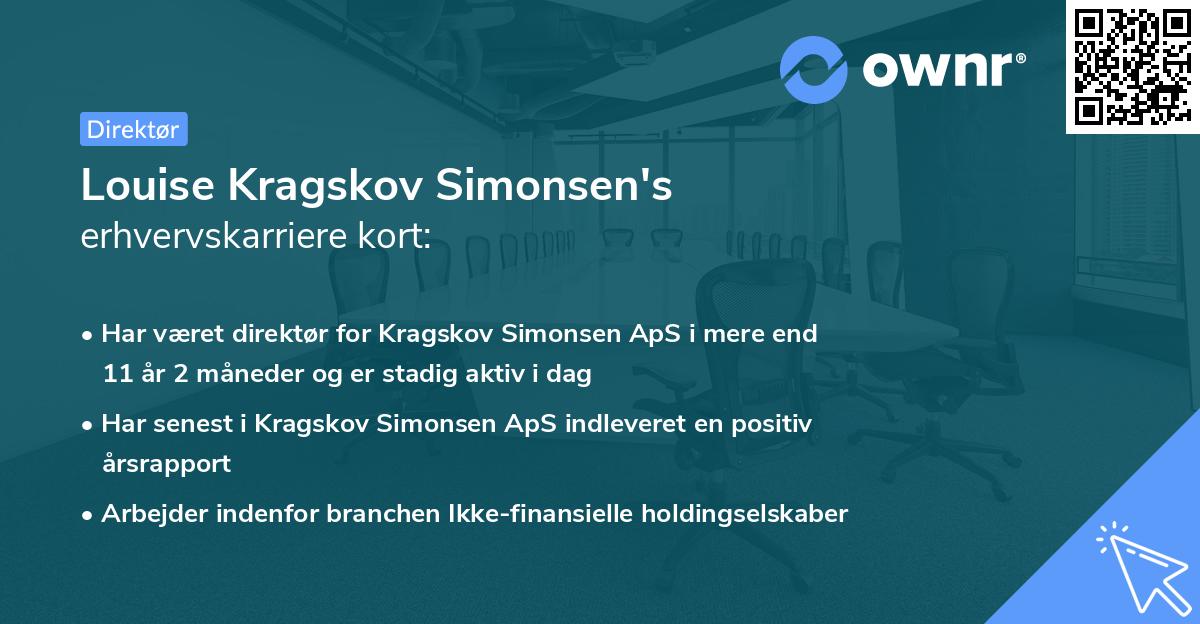 Louise Kragskov Simonsen's erhvervskarriere kort