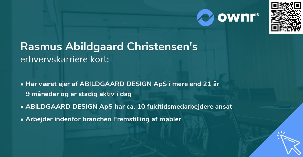 Rasmus Abildgaard Christensen's erhvervskarriere kort