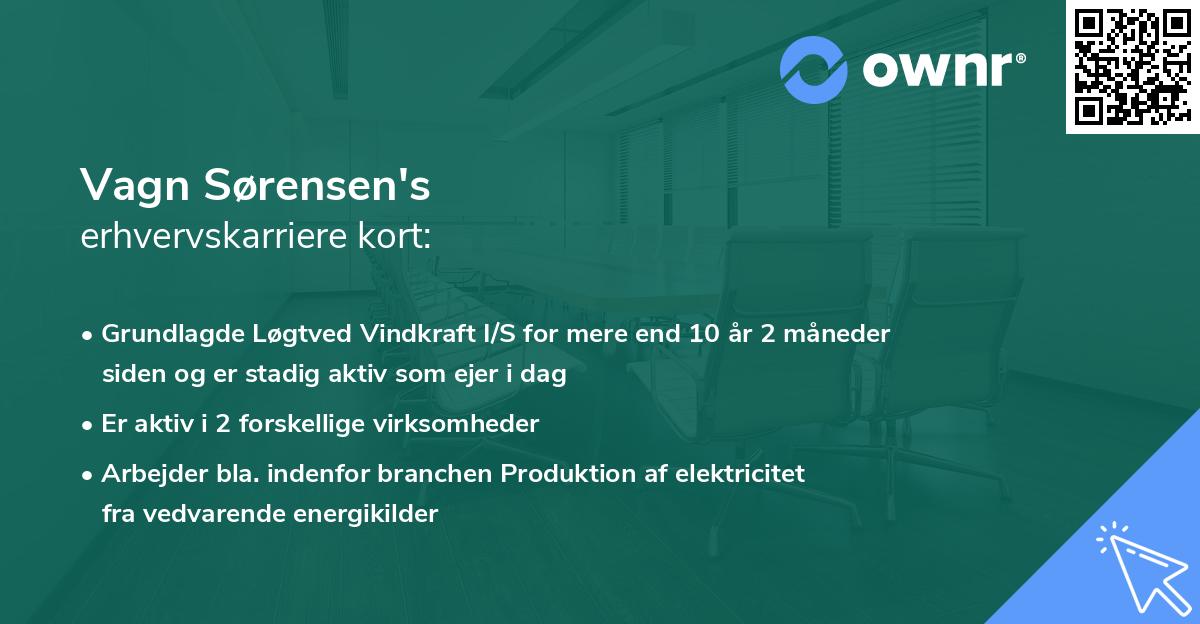 Vagn Sørensen's erhvervskarriere kort