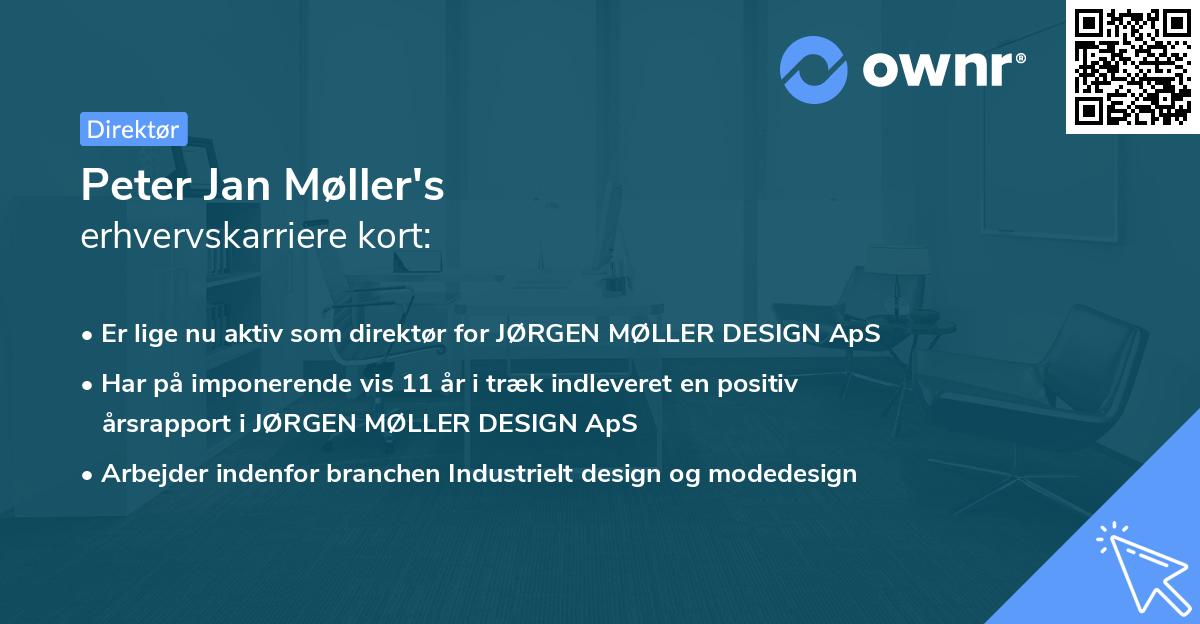 Peter Jan Møller's erhvervskarriere kort