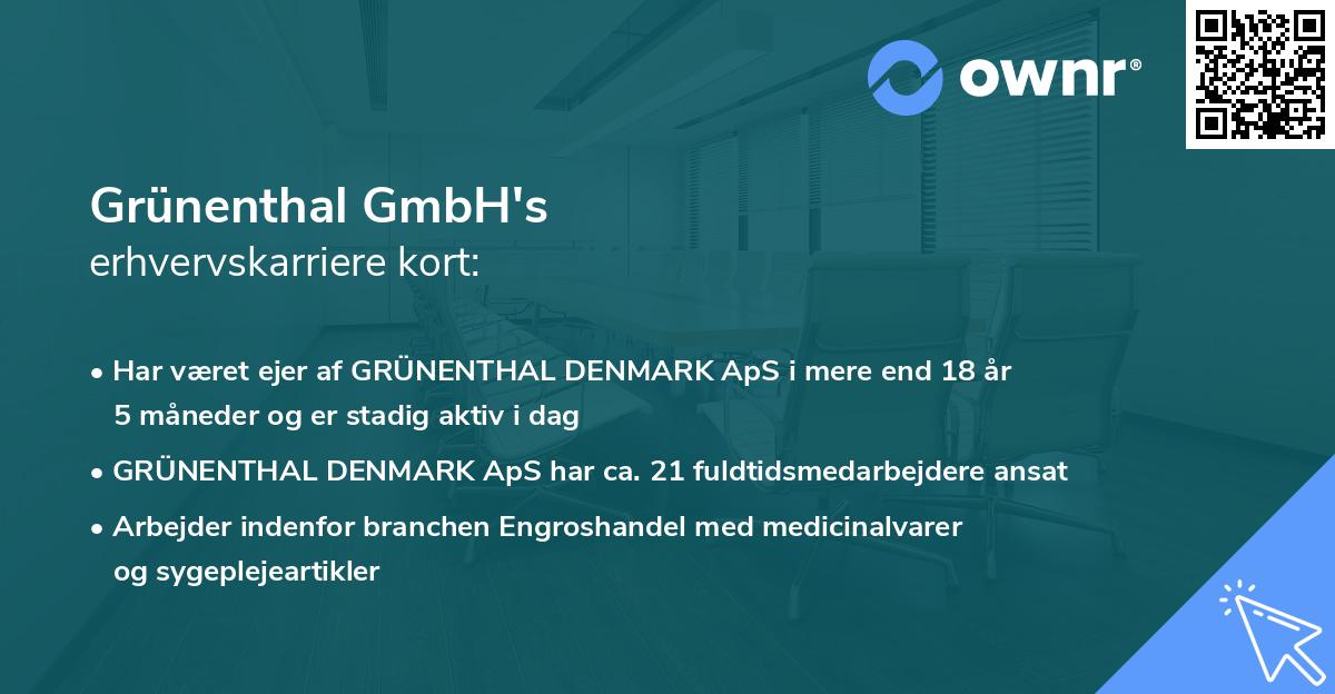 Grünenthal GmbH's erhvervskarriere kort