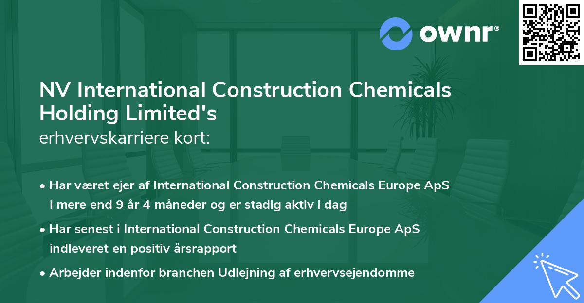 NV International Construction Chemicals Holding Limited's erhvervskarriere kort