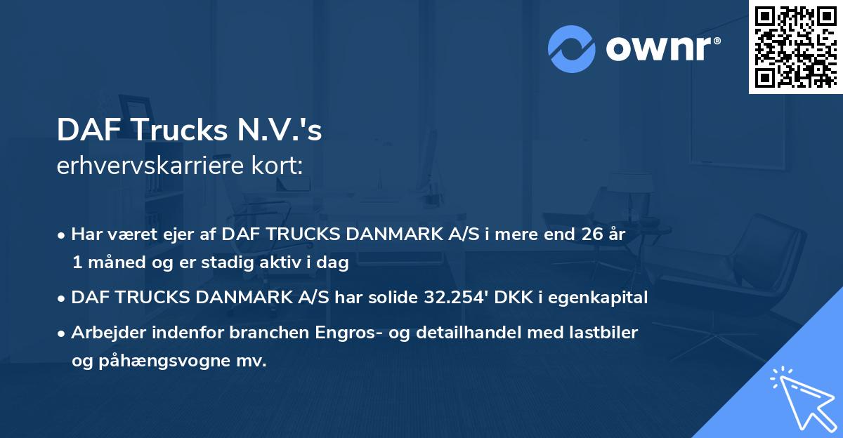 DAF Trucks N.V.'s erhvervskarriere kort